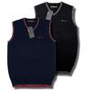 View Item Classic Ben Sherman Retro Mod Knit V Neck Tank Top Black / Navy